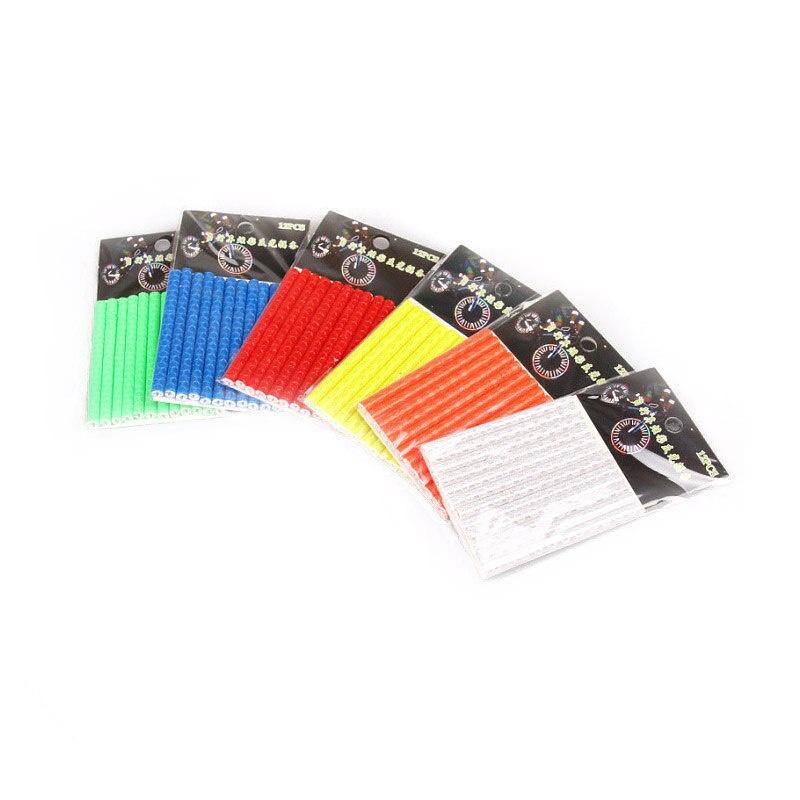 12 Pcs Bicycle Light Rim Clip Light Tube Safety Warning Light Strip Safety Cycling Reflective Reflector Bike Accessories