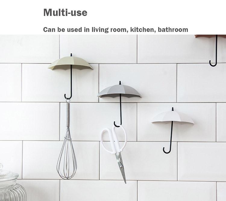 6 Chiếc Sáng Tạo Lưu Trữ Móc Cửa Treo Tường Móc Treo Tường Trang Trí Chìa Khóa Tóc Chân Giá Đỡ Móc Treo Tường Nhà Tắm Dù Hình Đục Lỗ Giá Rẻ