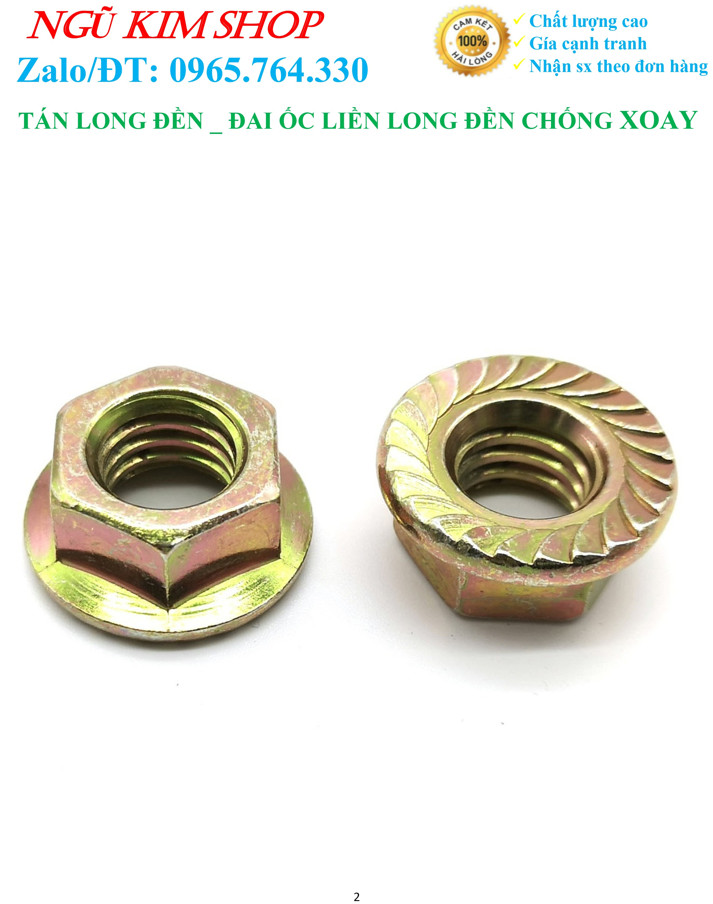 TÁN LONG ĐỀN _ ĐAI ỐC LIỀN LONG ĐỀN CHỐNG XOAY M4, M5, M6