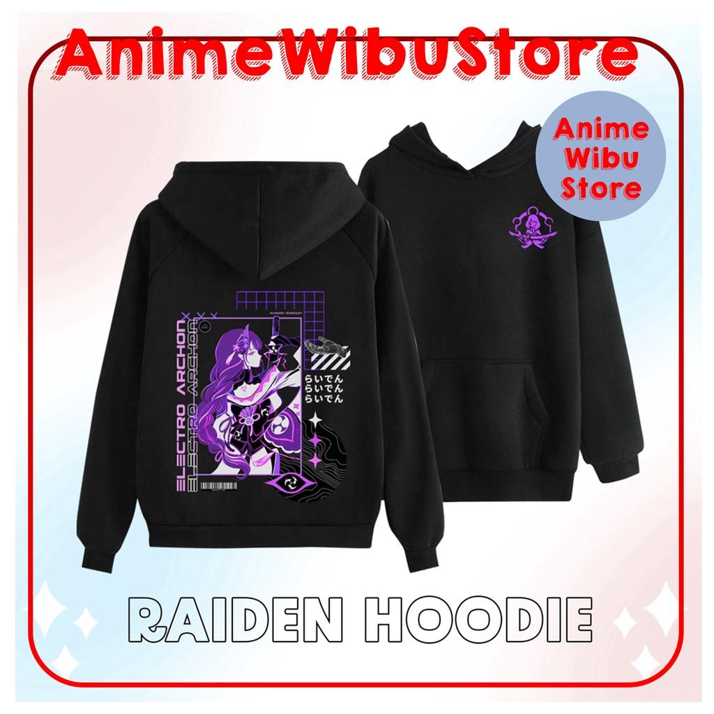 Áo Hoodie game Genshin Impact mẫu áo in hình nhân vật được yêu thích Raiden Shougun