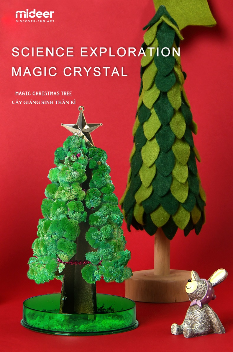 Đồ chơi thủ công DIY hãng Mideer Magic Christmas Tree - bé tự làm cây thông Noel thần kỳ đón Giáng Sinh