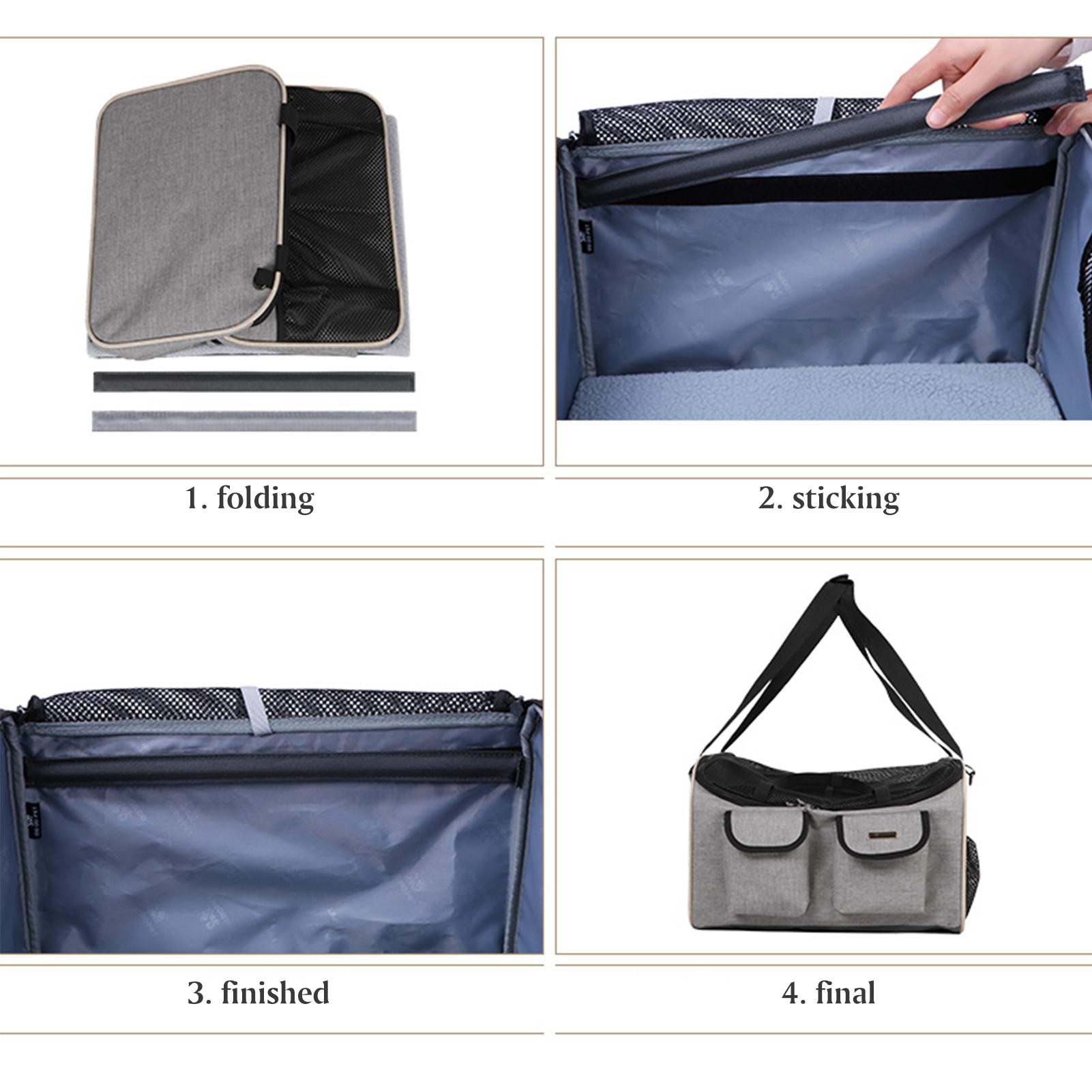 Túi sách thiết kế 2 trong 1 vừa chiếc túi xách và túi xe hơi cho thú cưng