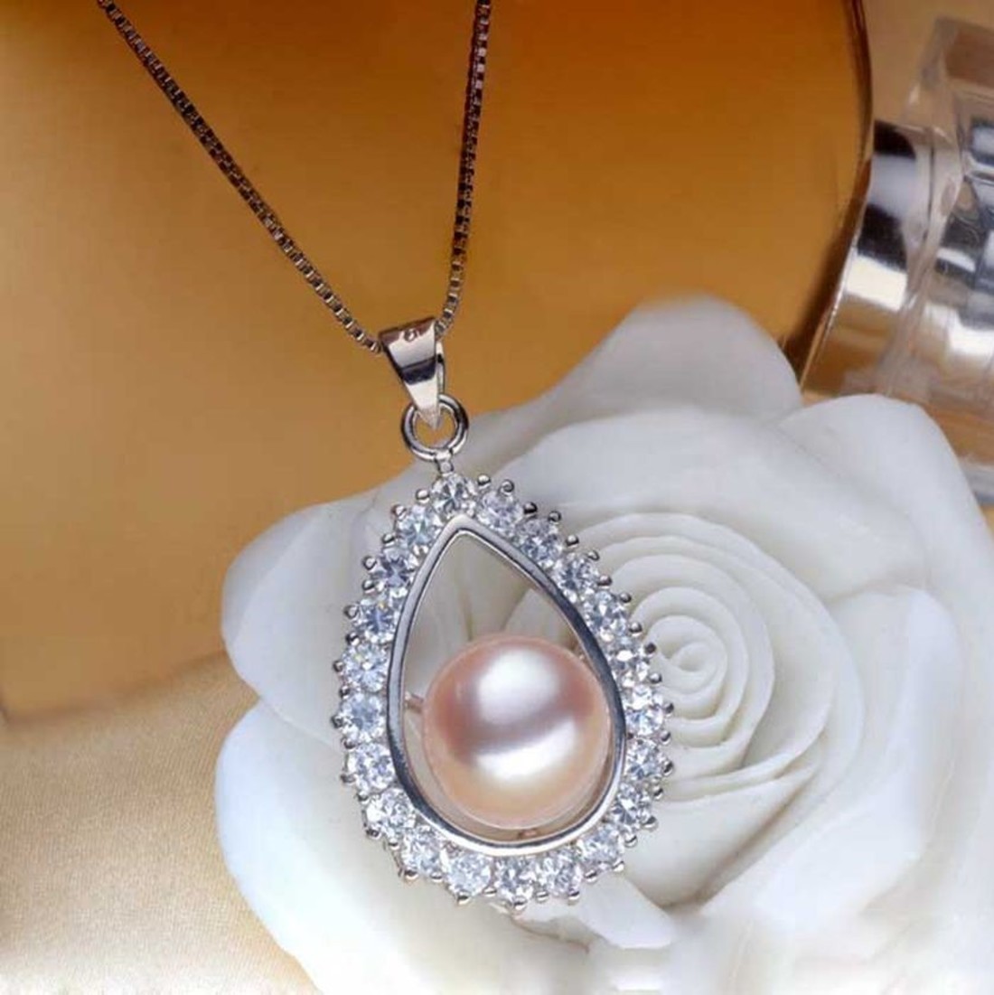 Mặt Dây Chuyền Ngọc Trai Nước Ngọt Thiên Nhiên Cao Cấp - Mắt Ngọc - Trang Sức Cô Tấm - PEARL EYES (9-10ly) - CTJ2810