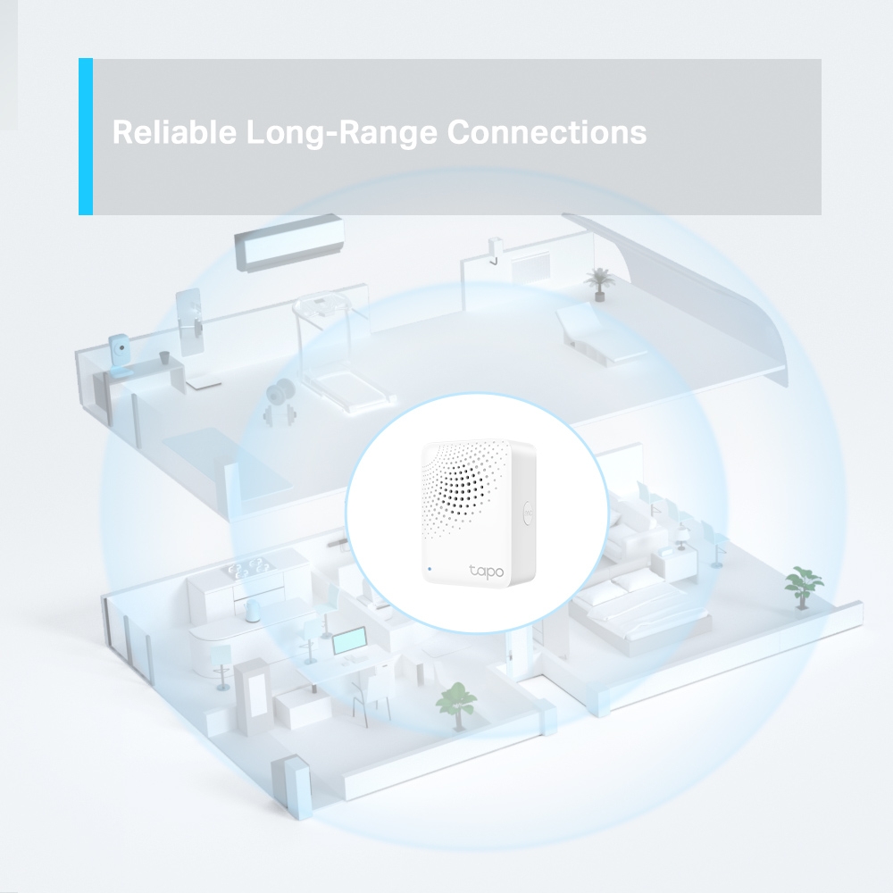 Hub thông minh TP-Link Tapo H100 | Có chuông báo | Chuông cửa thông minh | Kết nối tối đa 64 thiết bị | Bảo hành 2 năm