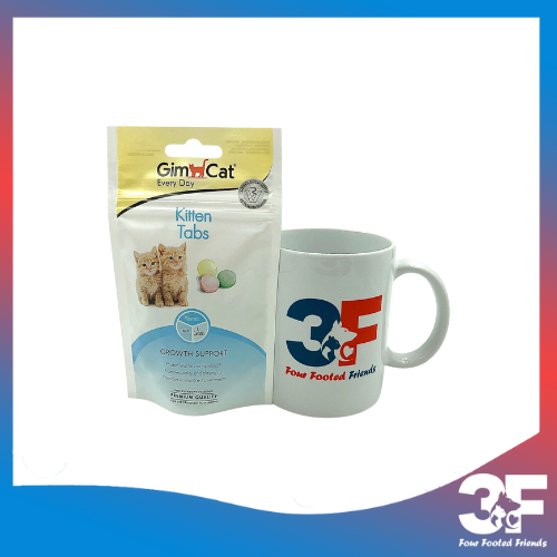 Bánh thưởng GimCat Kitten Tabs Dành Cho Mèo Con Bổ Sung Vitamin &amp;amp; Taurin &amp;amp; L-Canitin Dạng Viên Gói 40gr - Bao Bì chính Hãng