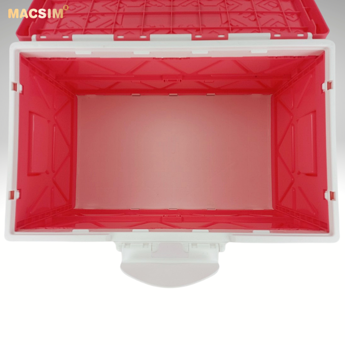 Hộp đựng đồ xếp gọn kích thước 50cm x 32cm x 31cm,nhãn hiệu Macsim,màu tím pha trắng,hồng pha trắng.