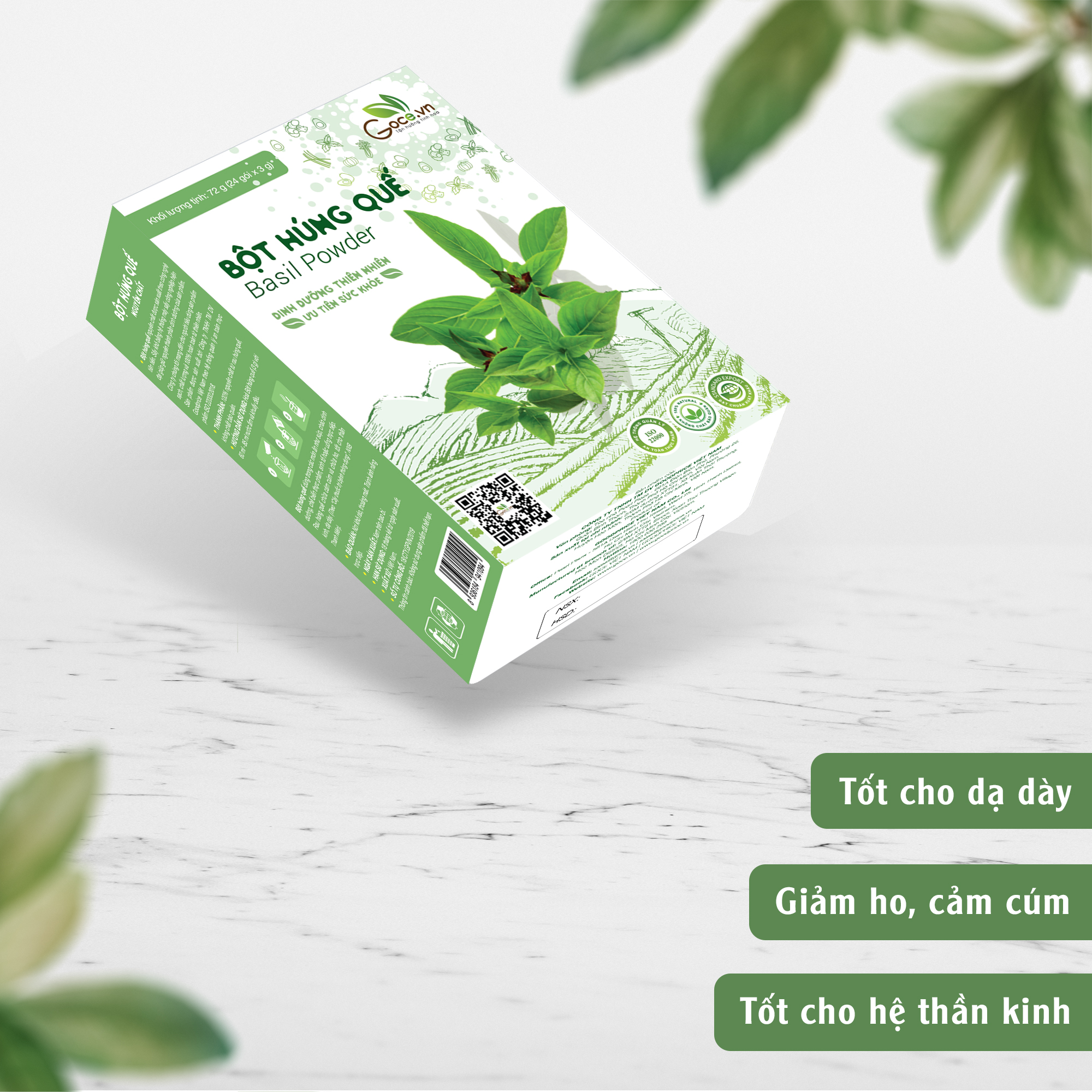 Bột húng quế nguyên chất Goce - 72g