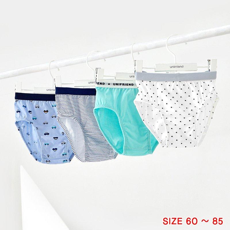 Set 4 quần chip tam giác cotton spandex cho bé trai Unifriend Hàn Quốc U6010