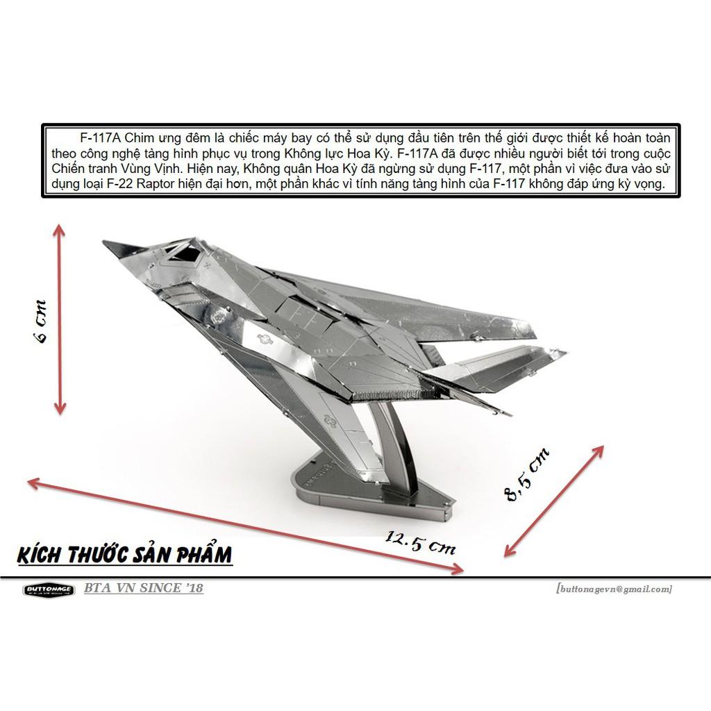 Mô Hình Lắp Ráp 3d Máy bay ném bom F-117A Nighthawk