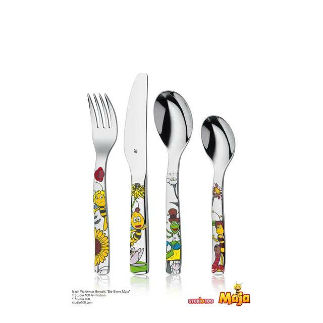 Bộ dao thìa dĩa 64 món WMF Kids cutlery set Maya the Bee, 4-piece hàng chính hãng