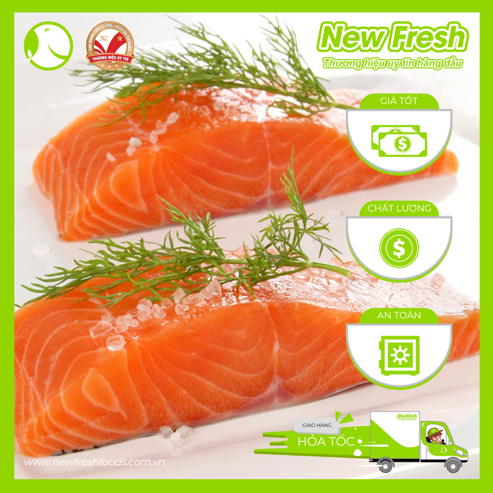 Cá Hồi Nauy Fillet Đông Lạnh Khay 300Gr