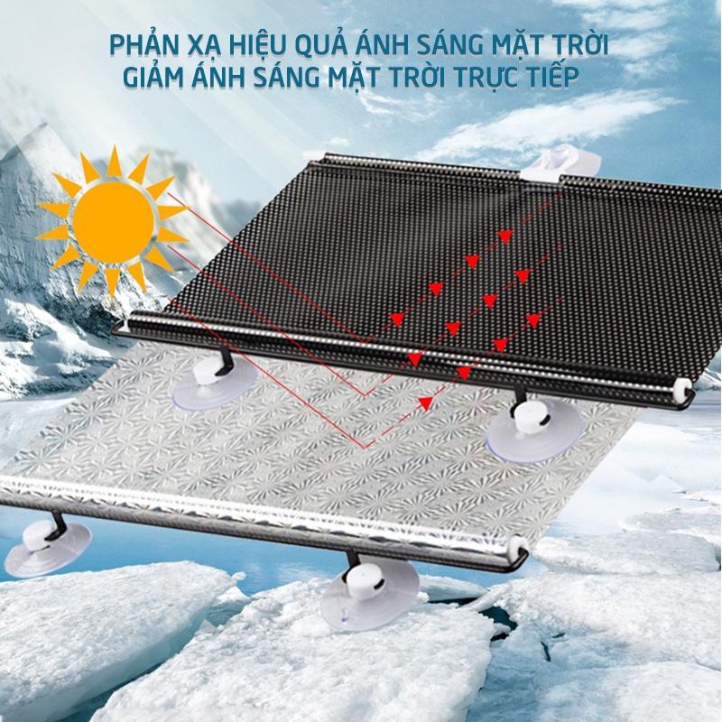 Rèm che tự cuốn,Tấm che chống nắng kính lái, kính trước dán nút chân không ô tô chống chói nắng, chống tia UV-C018-MKTC