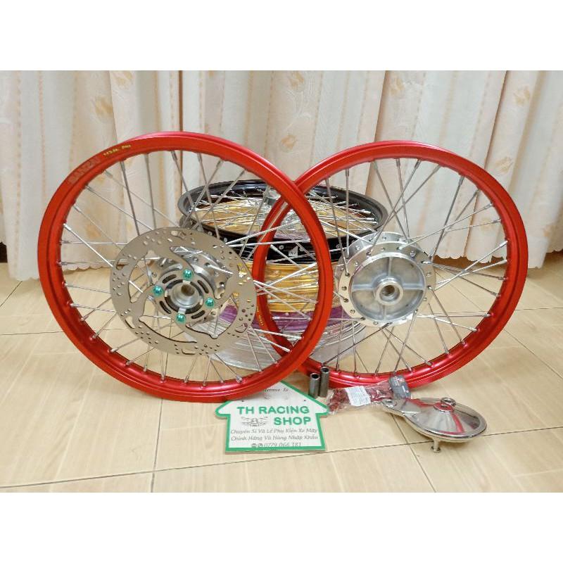 BÁNH CĂM CHO XE WAVE 1 ĐĨA TRƯỚC ĐÙM MA CROM NIỀNG BANZAI CÓ NHIỀU MÀU TẶNG KÈM ỐC G5 ĐĨA KIỂU KÈM MÁ ĐÙM SAU ĐÃ RÚT CĂM SẢN