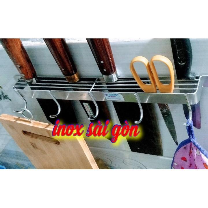 Kệ để cài dao inox cao cấp có móc treo