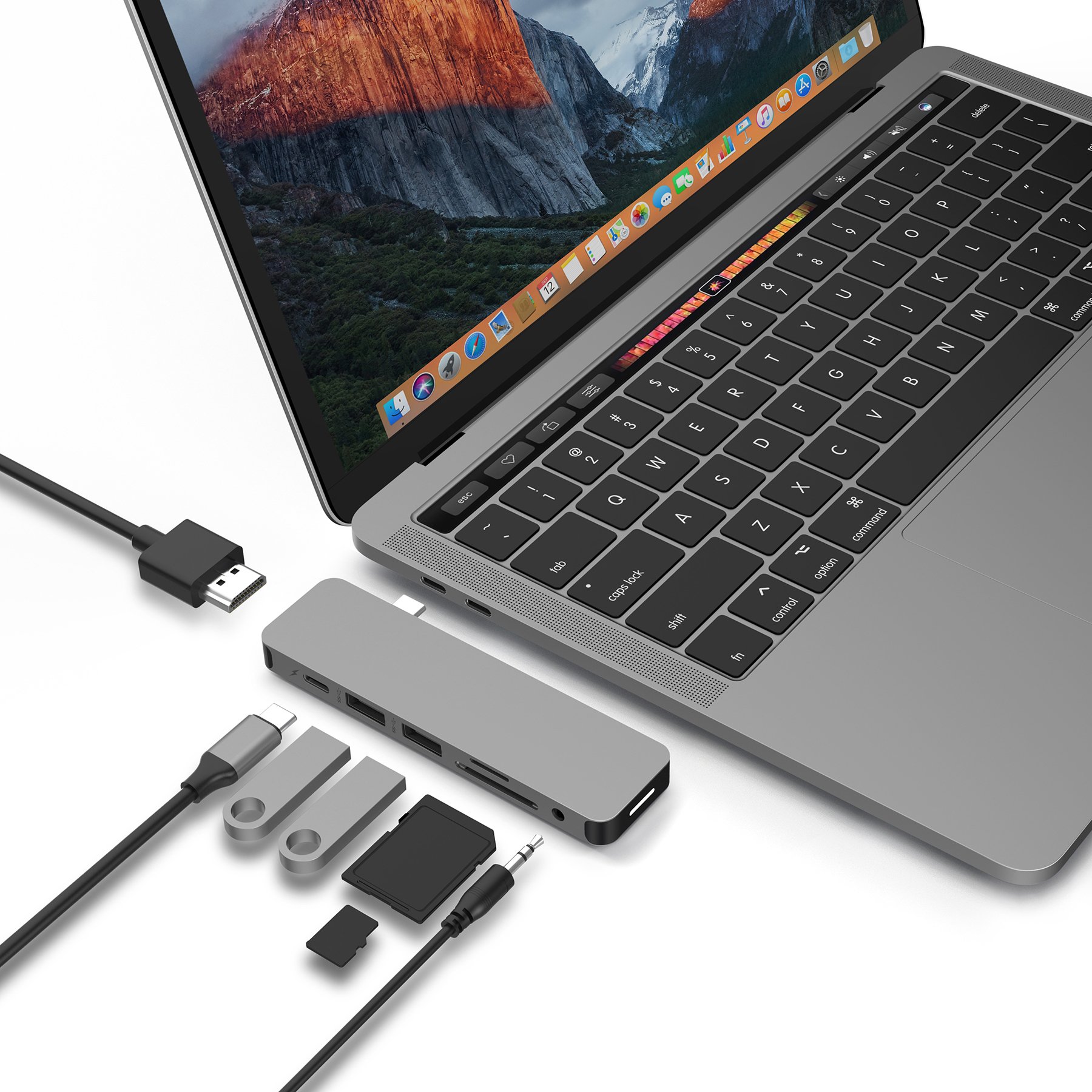 Cổng Chuyển HyperDrive SOLO 7-in-1 USB-C Hub For MacBook, PC &amp; Devices - GN21D - HÀNG CHÍNH HÃNG