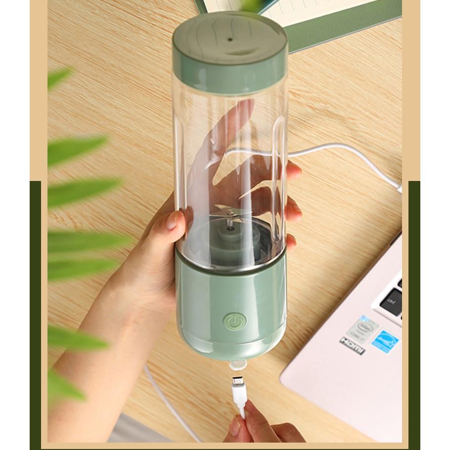 Máy Xay Sinh Tố Mini MALATA 400ml Có Sạc Pin USB - Hàng Chính Hãng Bảo Hành 12 Tháng