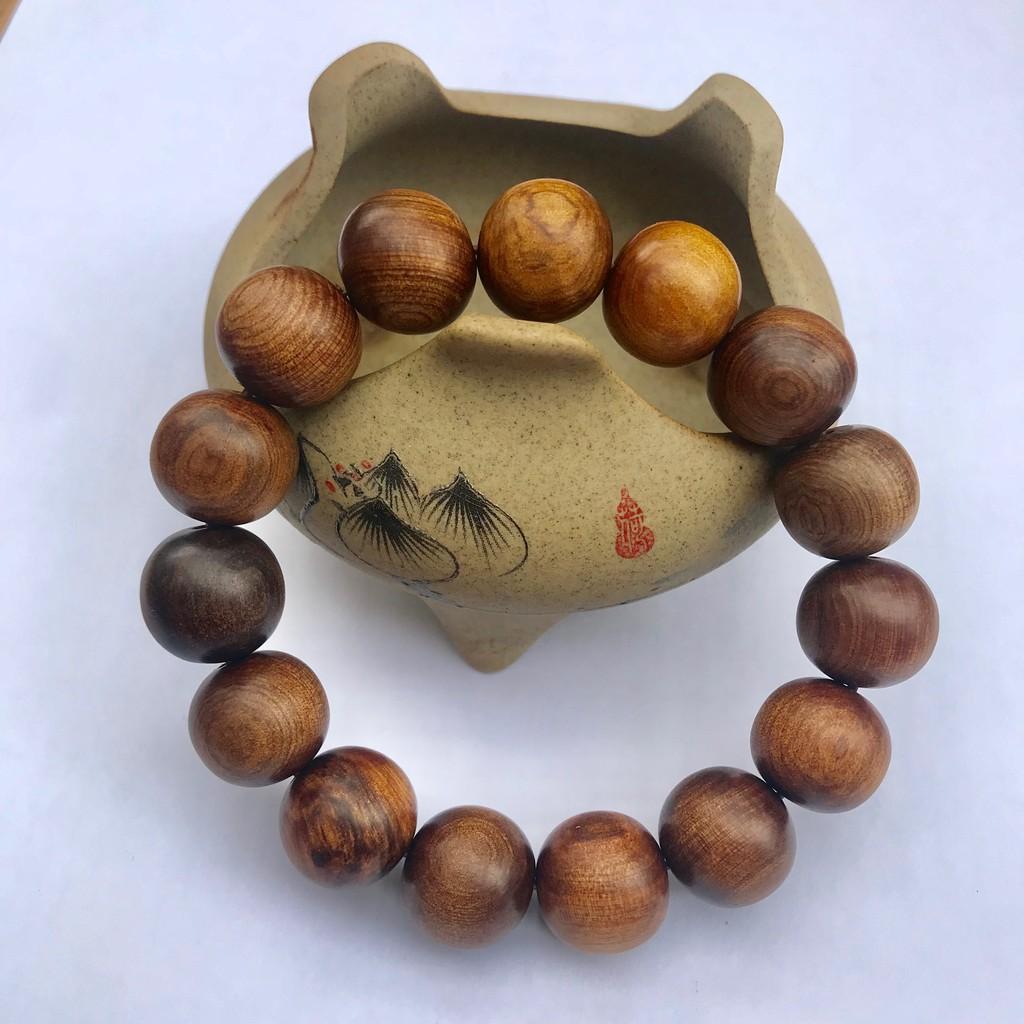 Vòng tay gỗ Bách Xanh cổ thụ (BH622) Có mùi thơm ngọt - vân gỗ đẹp - Mang lại tài lộc bình an - Bracelet of HAHANCO