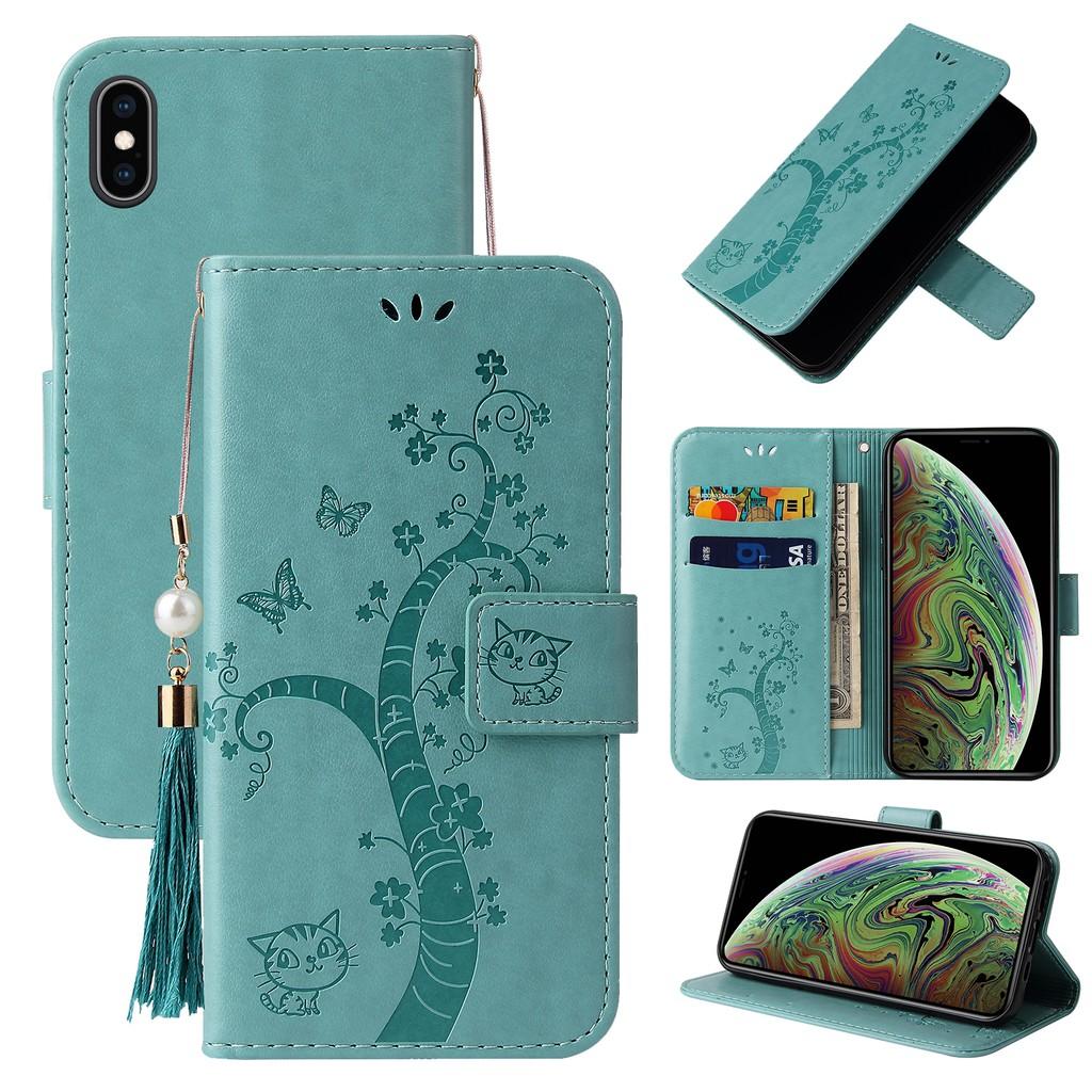 Ốp lưng điện thoại dạng ví da lật có ngăn đựng thẻ cho iPhone X XS Max XR SE 2020 iPhone 8 iPhone 7 iPhone 6 6S Plus
