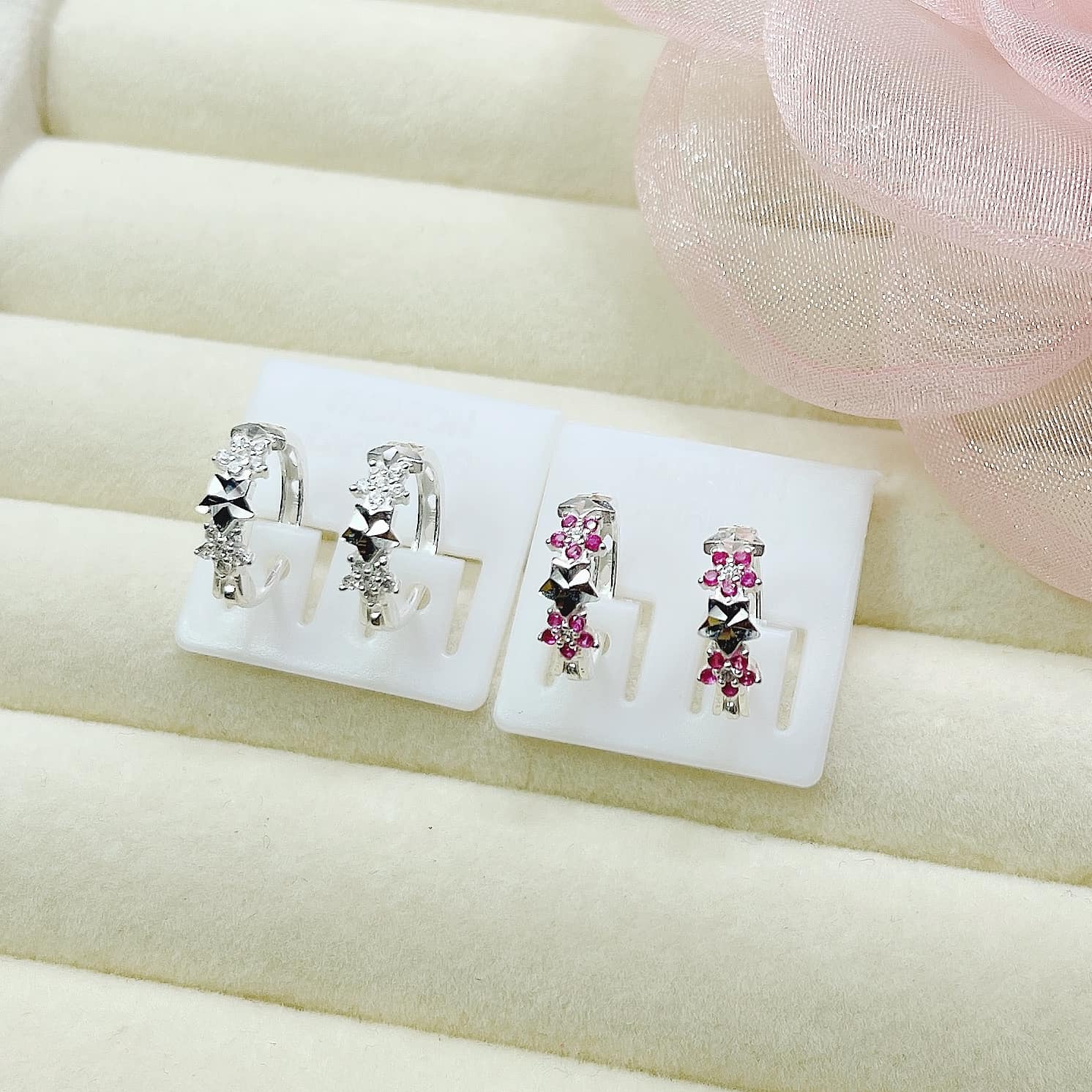 Bông tai trẻ em hình sao chất liệu bạc ta MS05s