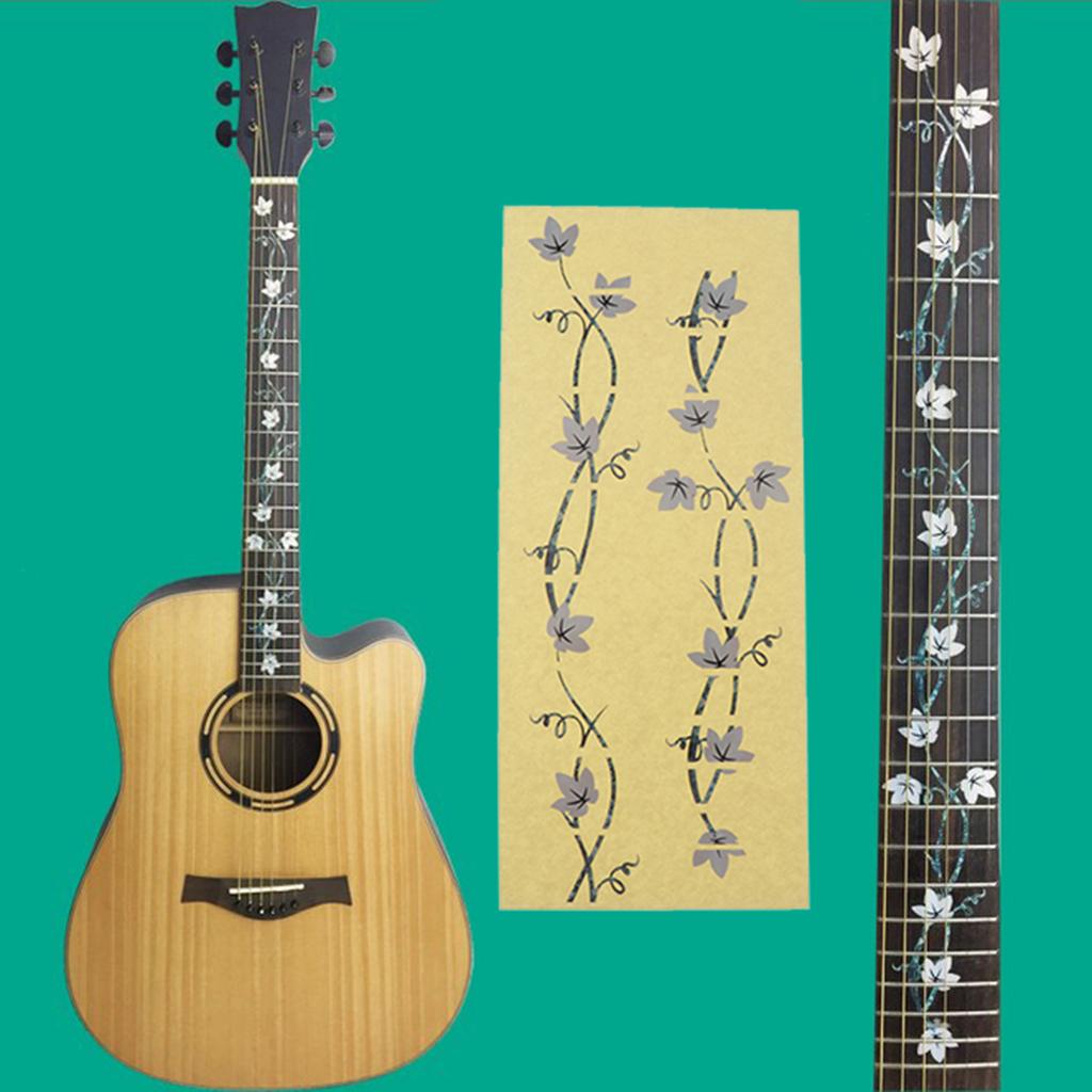 Baoblade Fretboard Dấu Miếng Dán Tường cho Điện Dân Gian Đàn Guitar-Mây Hoa