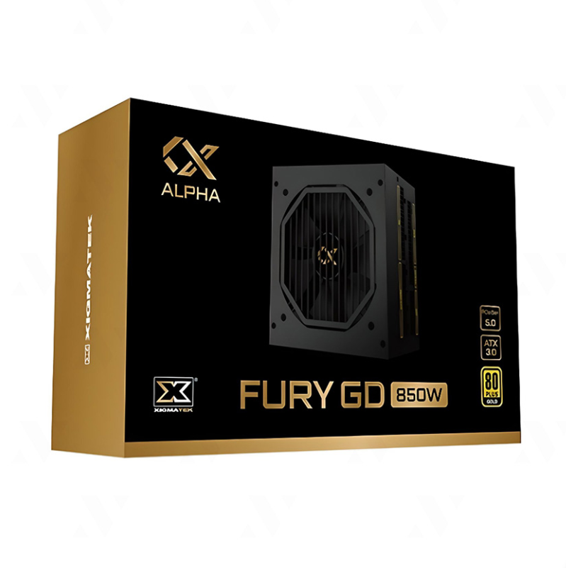 Nguồn Máy Tính XIGMATEK Fury GD 850W | 80 Plus Gold | PCI-E Gen 5.0 | ATX 3.0 | 100% Cáp Dẹp - Hàng Chính Hãng