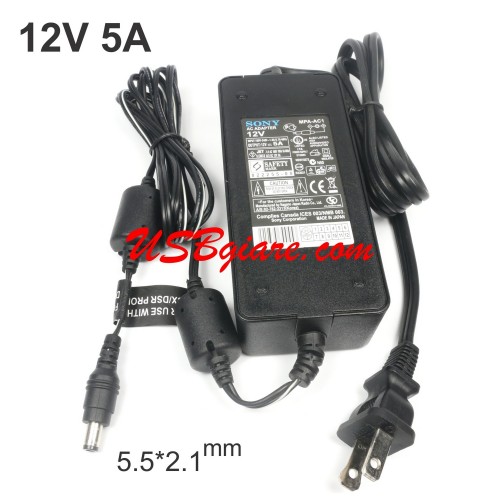 Adapter 12V 5A cho đầu ghi camera