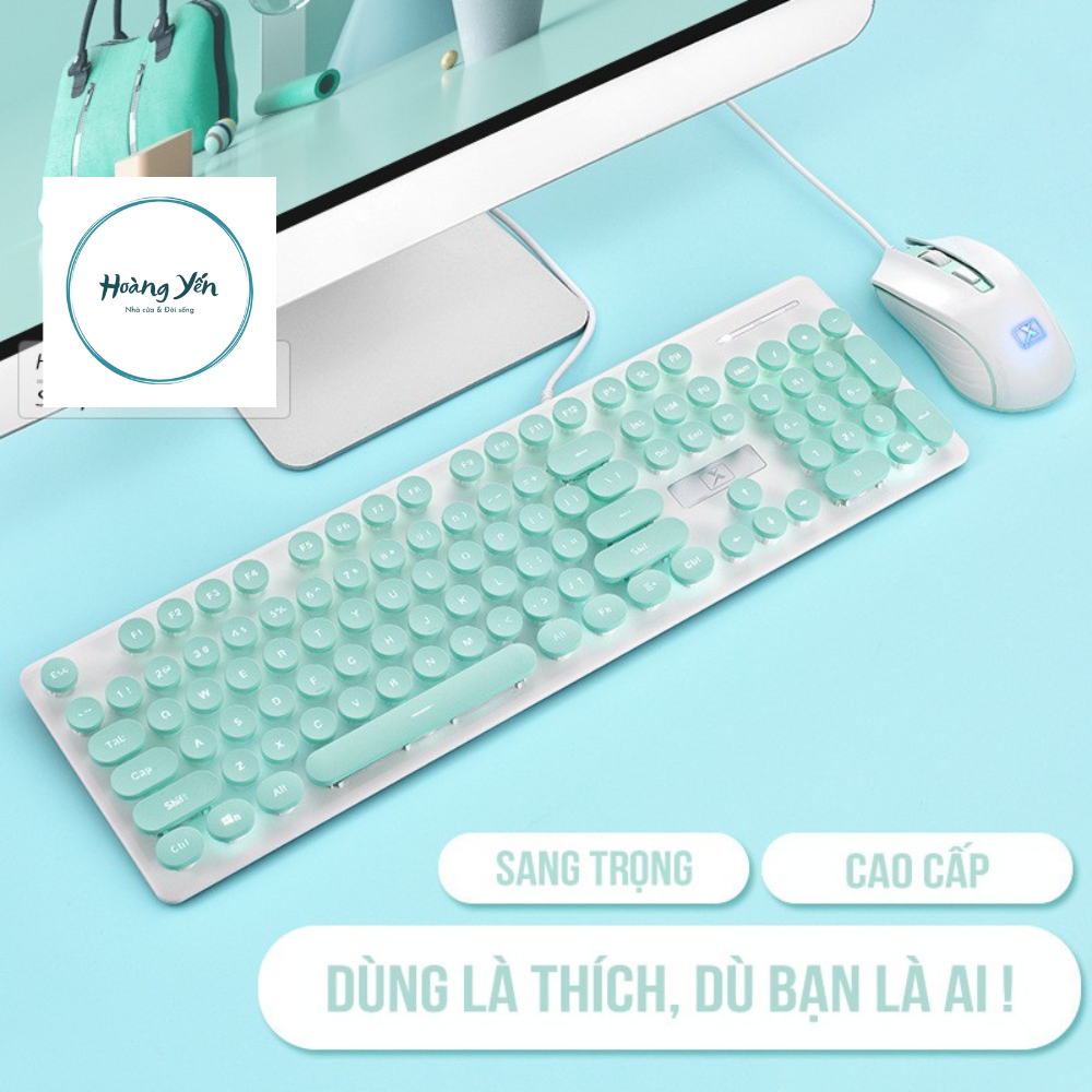 COMBO Bộ Bàn Phím Và Chuột Có Dây Cao Cấp N518 (Có Dây-Có Đèn)