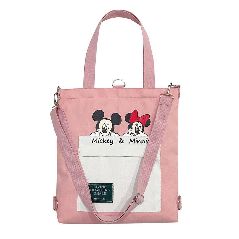 2020NewinsNet Red Canvas Bag Female Student Korean Style Messenger Bag Harajuku Style All-match Large Capacity Handbag