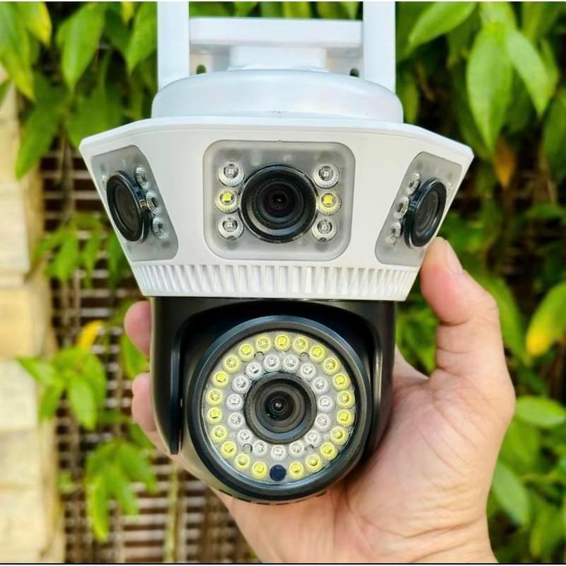 (Lỗi 1 đổi 1) Camera yoosee 4 mắt 3 khung hình độc lập ZOOM 12X độ phân giải 12mpx siêu nét, giám sát ngoài trời chống nước, xem ban đêm có màu - Hàng nhập khẩu