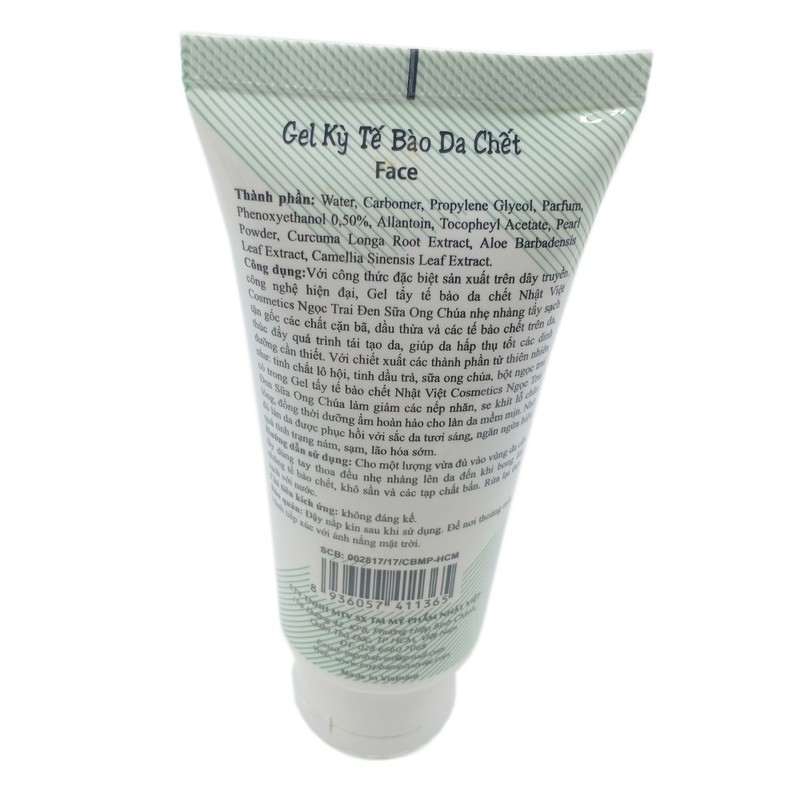 Gel Tẩy Kỳ Tế Bào Chết Da Mặt, Ngọc Trai Đen, Sữa Ong Chúa 70ml