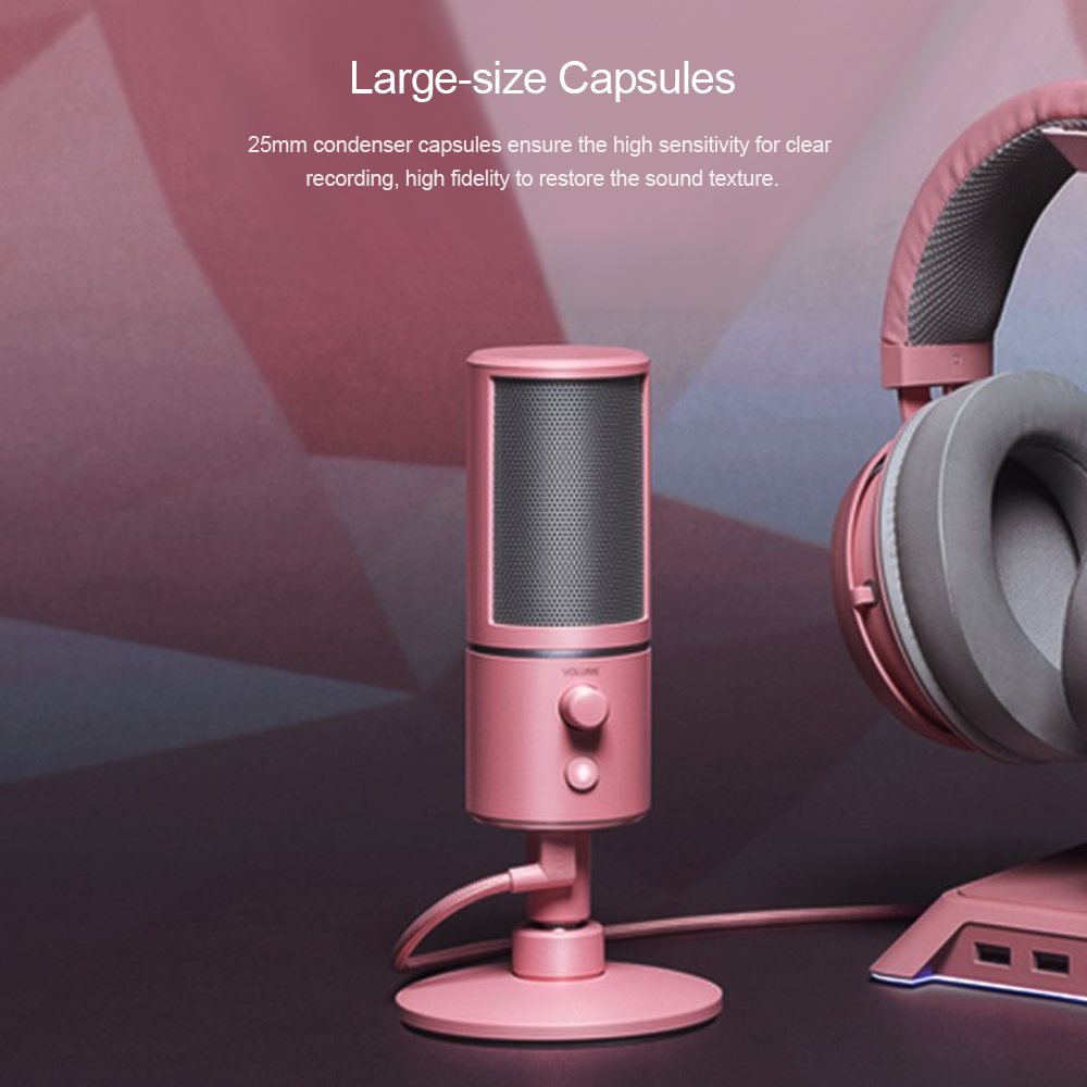 Micro Razer Seiren X Quartz Pink Edition - Hàng Chính Hãng