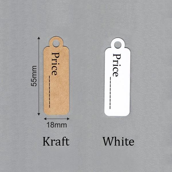 100pcs,Thẻ Price Tag Giấy Kraft / Trắng