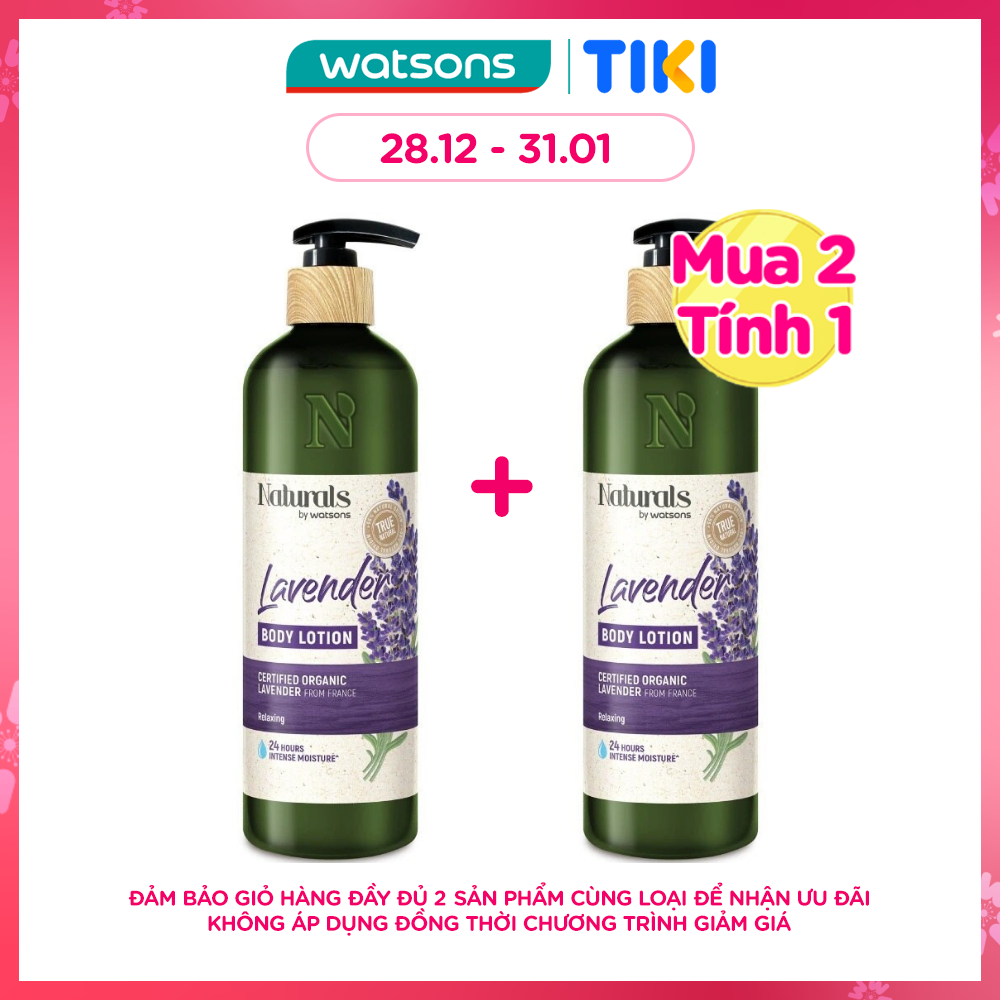 Sữa Dưỡng Thể Naturals By Watsons Hương Lavender True Natural Lavender Body Lotion 490ml