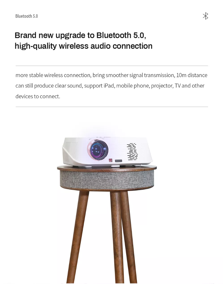 Bàn Trà Công Nghệ HIFI Bluetooth Sạc Không Dây Kết Hợp Loa Siêu Trầm CUBE-Y01