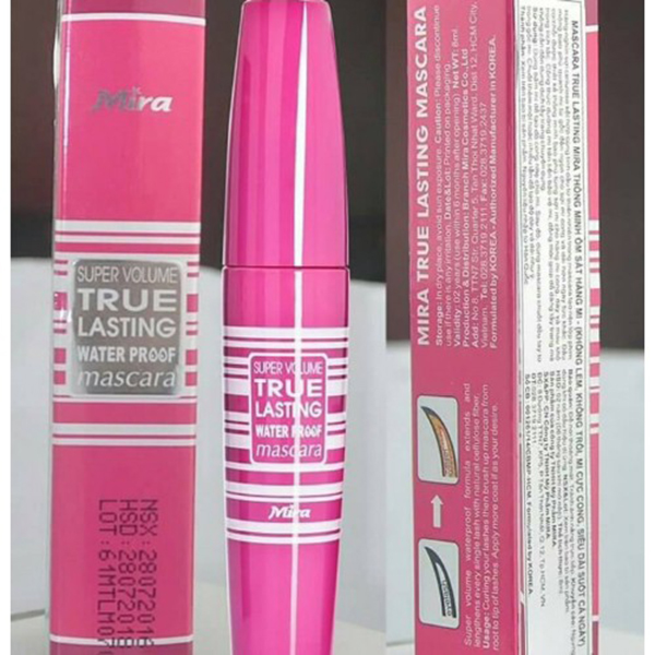 Mascara thông minh Mira Super Volume True Lasting không lem không trôi Hàn Quôc 8ml tặng kèm móc khoá