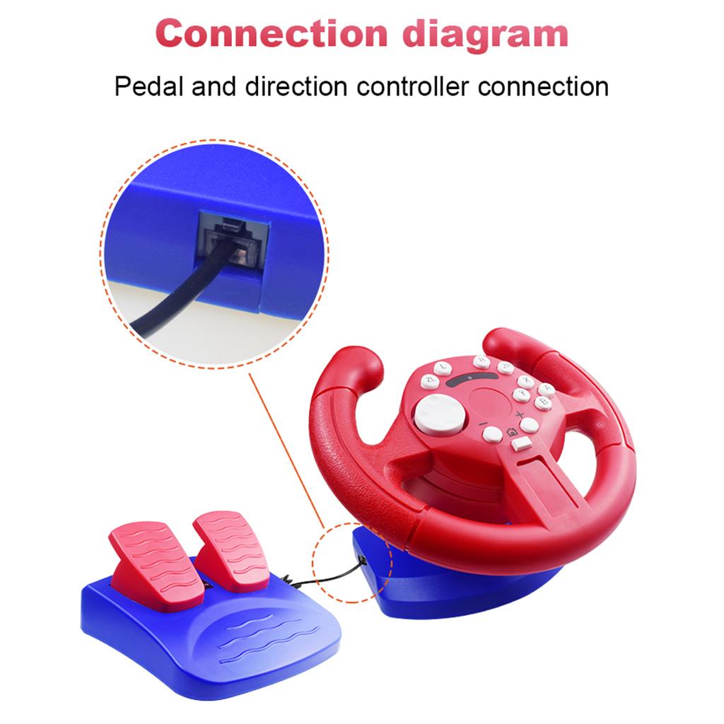 Universal Racing Wheel 90 Degree USB Car Race Steering Wheel w/ Pedals for PS3 Android