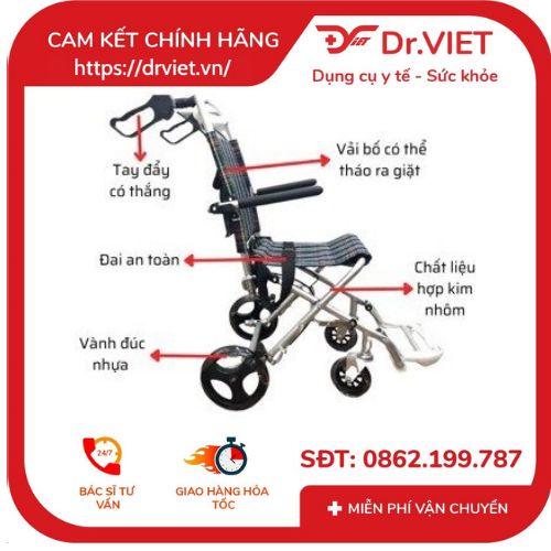 - Xe lăn xách tay cao cấp Lucass X11 - Xe lăn nhôm du lịch, dễ dàng gập gọn và mang theo,trang bị thêm dây đai an toàn,phù hợp sử dụng cho trẻ em hay người lớn có tải trọng dưới 75kg