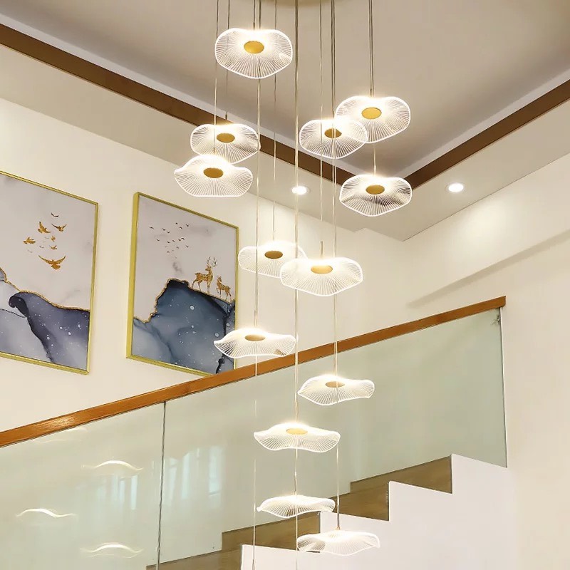 Đèn thả thông tầng Pha lê TAMOGA NOYA 5815 Đường kính 800, Dây dài 4 mét, 3 chế độ Ánh sáng