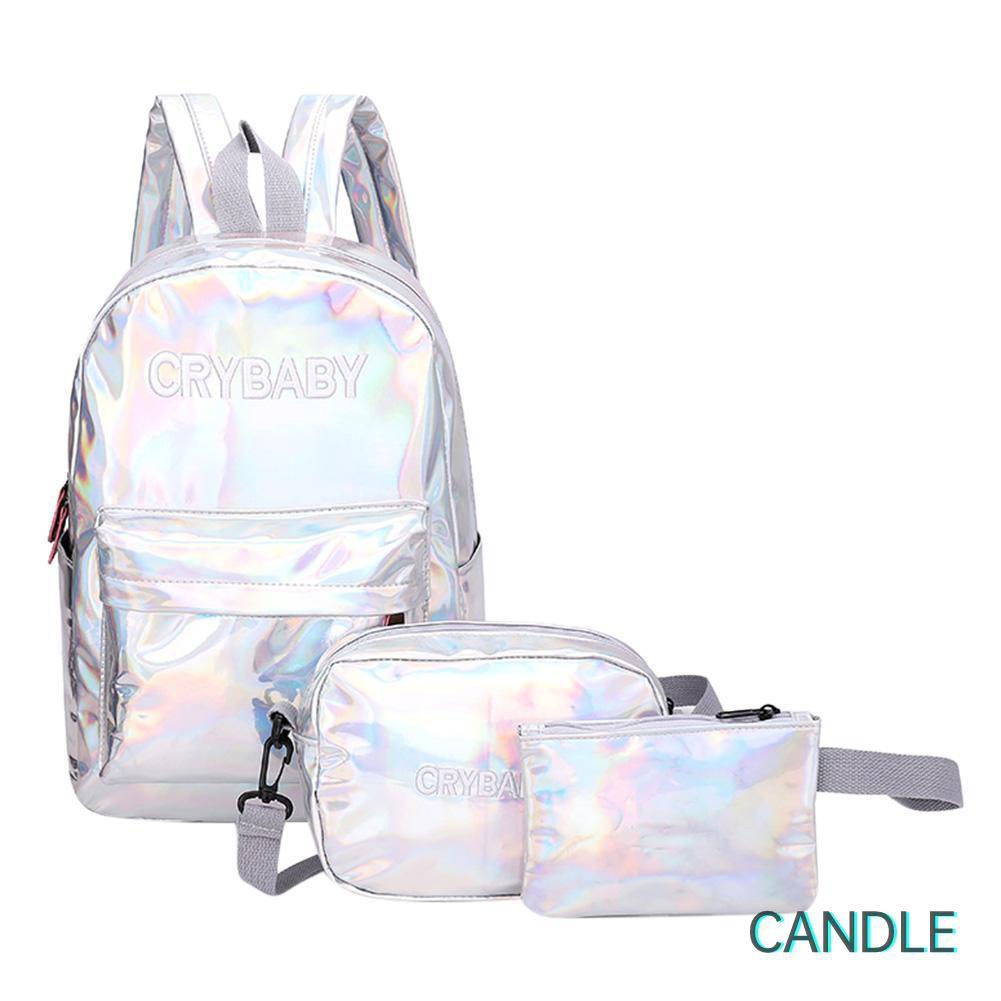 Set 3 Ba Lô Túi Ví Da Thời Trang Unisex