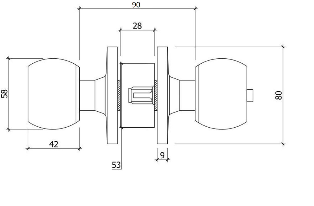 Khóa đấm, khóa tay nắm tròn inox 304