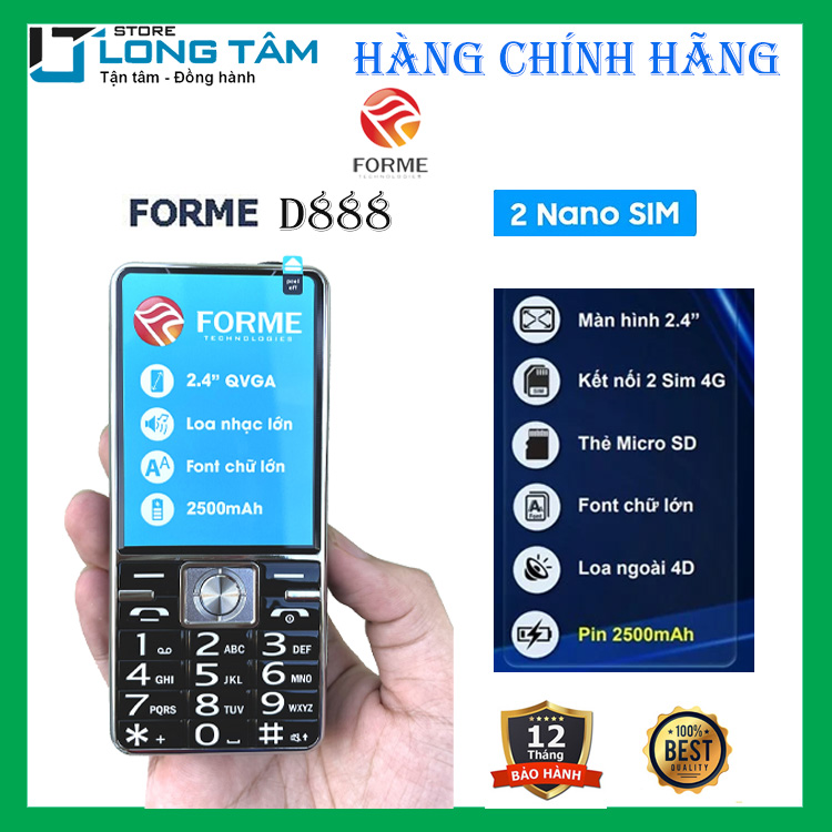 Điện Thoại Forme D888 - Hàng Chính Hãng