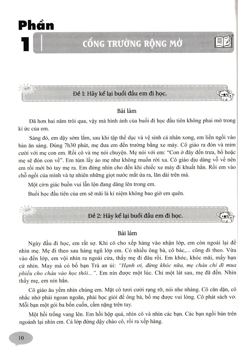 199 Bài và Đoạn Văn Hay Lớp 3