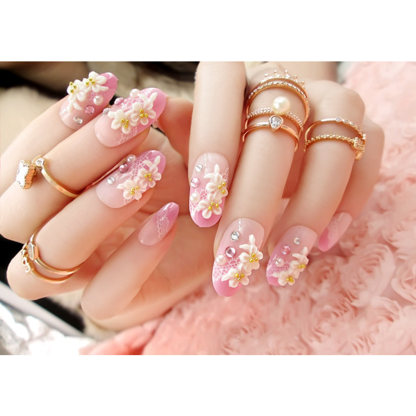 Bộ 24 móng tay giả nail thơi trang như hình