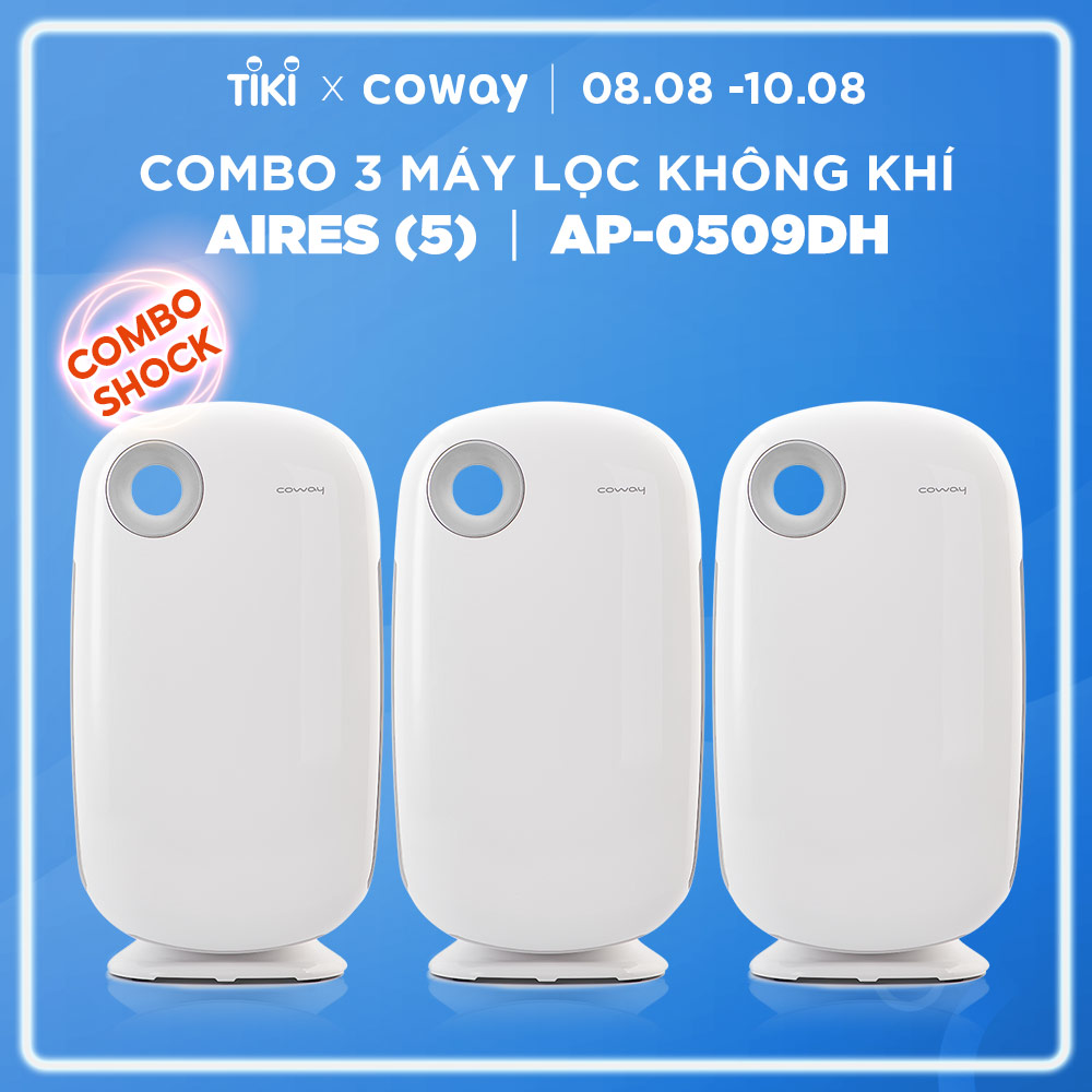 Combo 3 máy lọc không khí Coway Aires (5) AP-0509DH - Hàng chính hãng