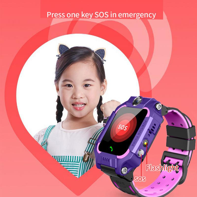 ANDROID SOS Bộ Đồng Hồ Thông Minh Q19 Có Thẻ Sim Tương Thích Cho Bé Kèm Phụ Kiện