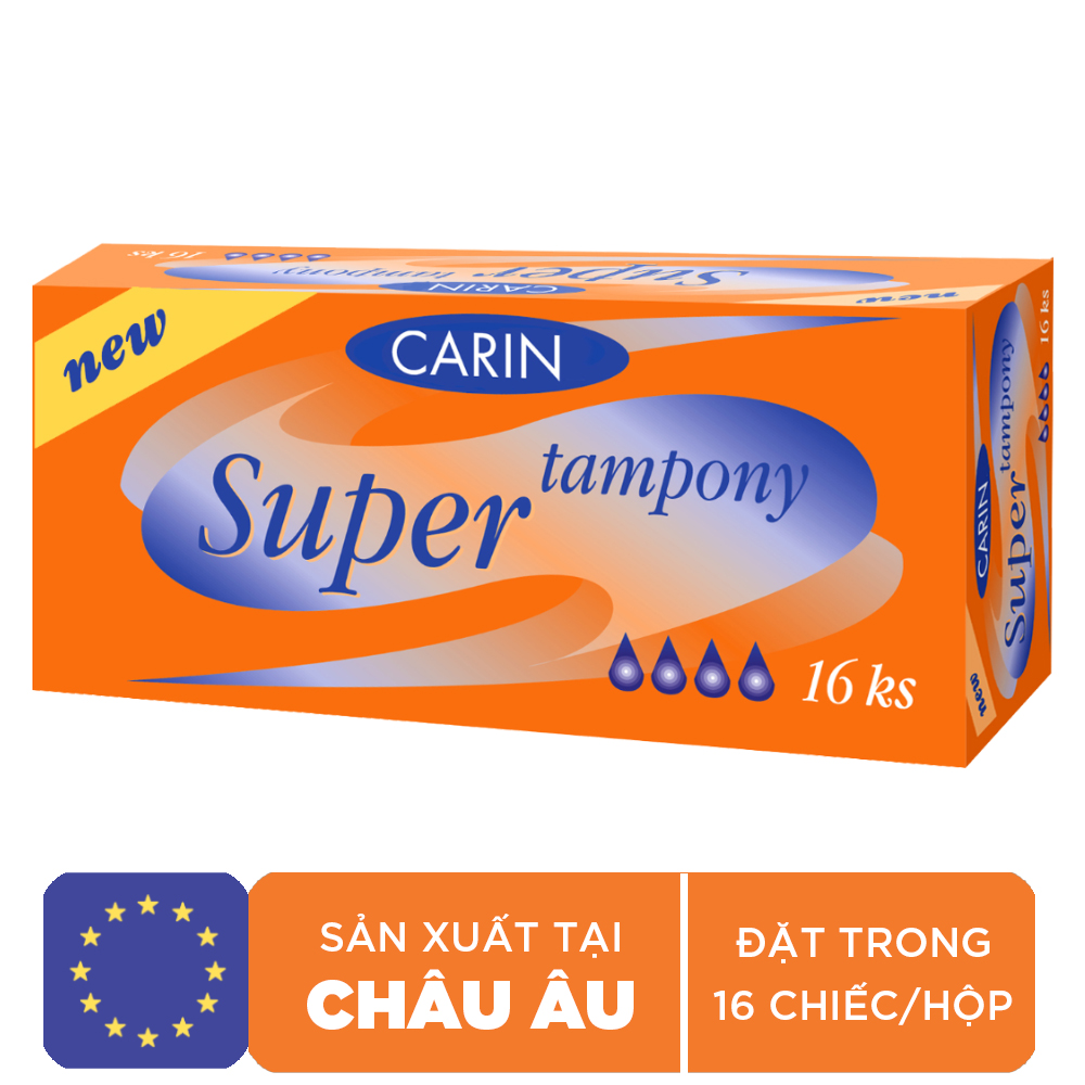 Combo Carin Tampon Super + BVS hàng ngày Carin slip anomic super comfort 45