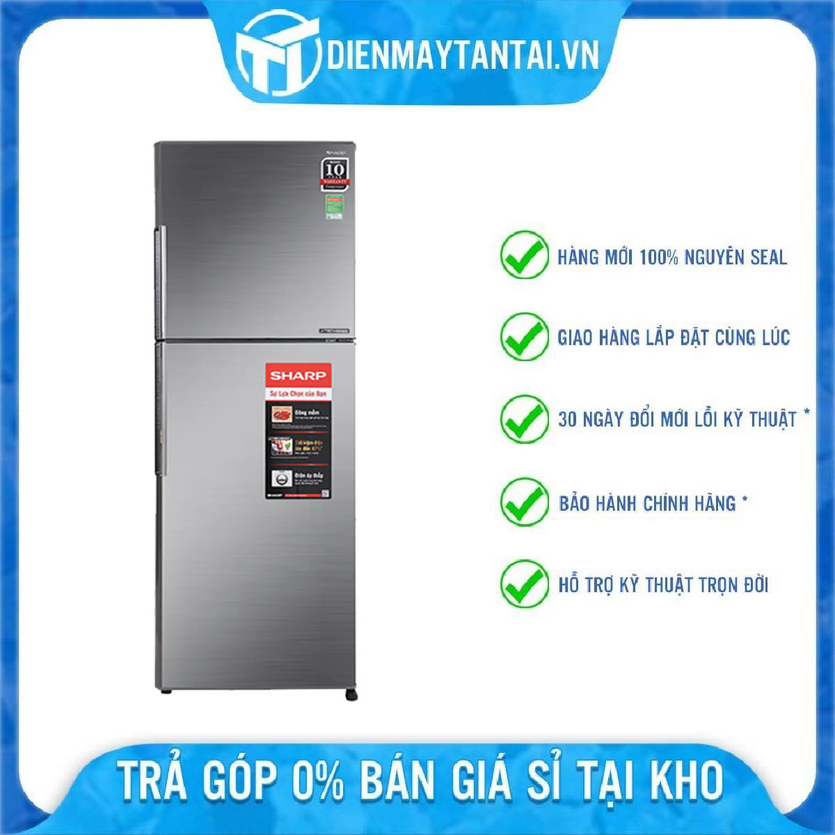 Tủ lạnh Sharp Inverter 315 lít SJ-X346E-DS - Hàng chính hãng (chỉ giao HCM)