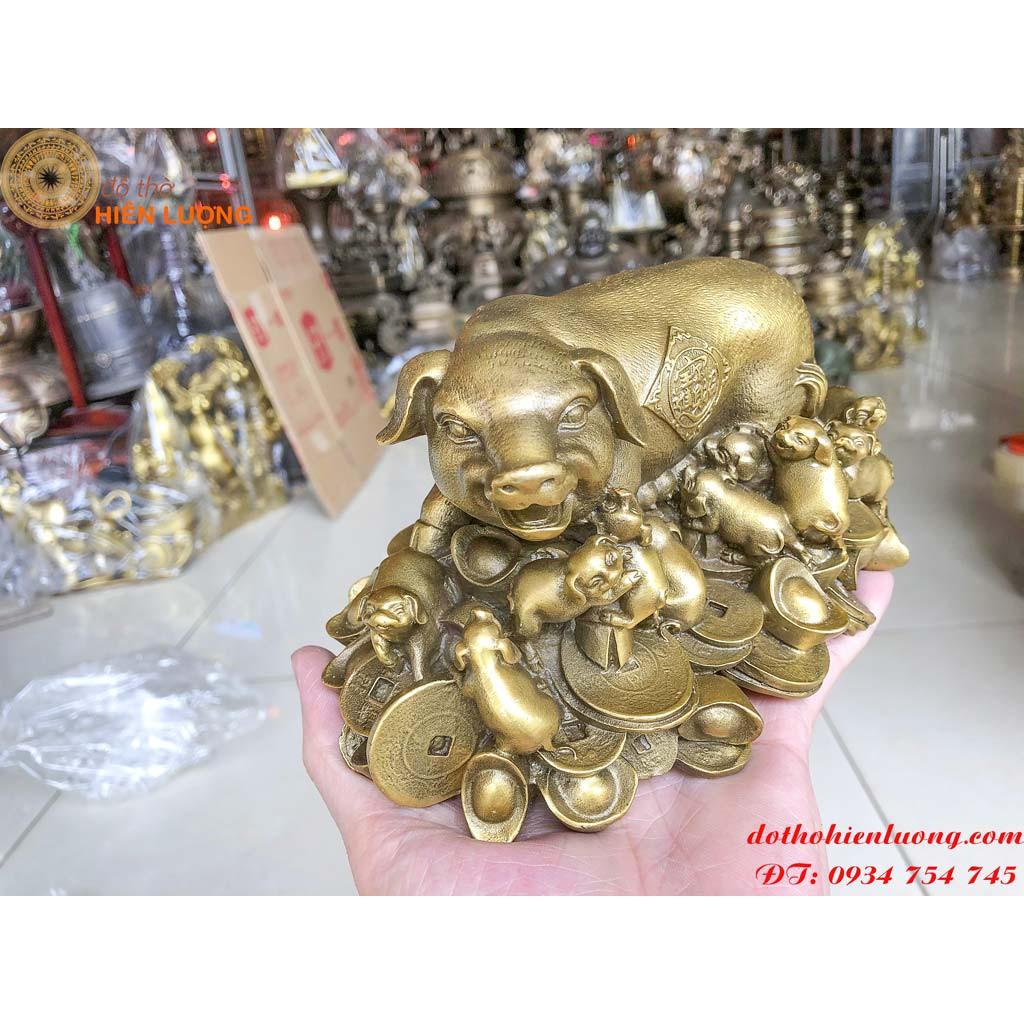 Tượng Heo Mẹ Và Đàn Heo Con - Tượng Heo Đàn