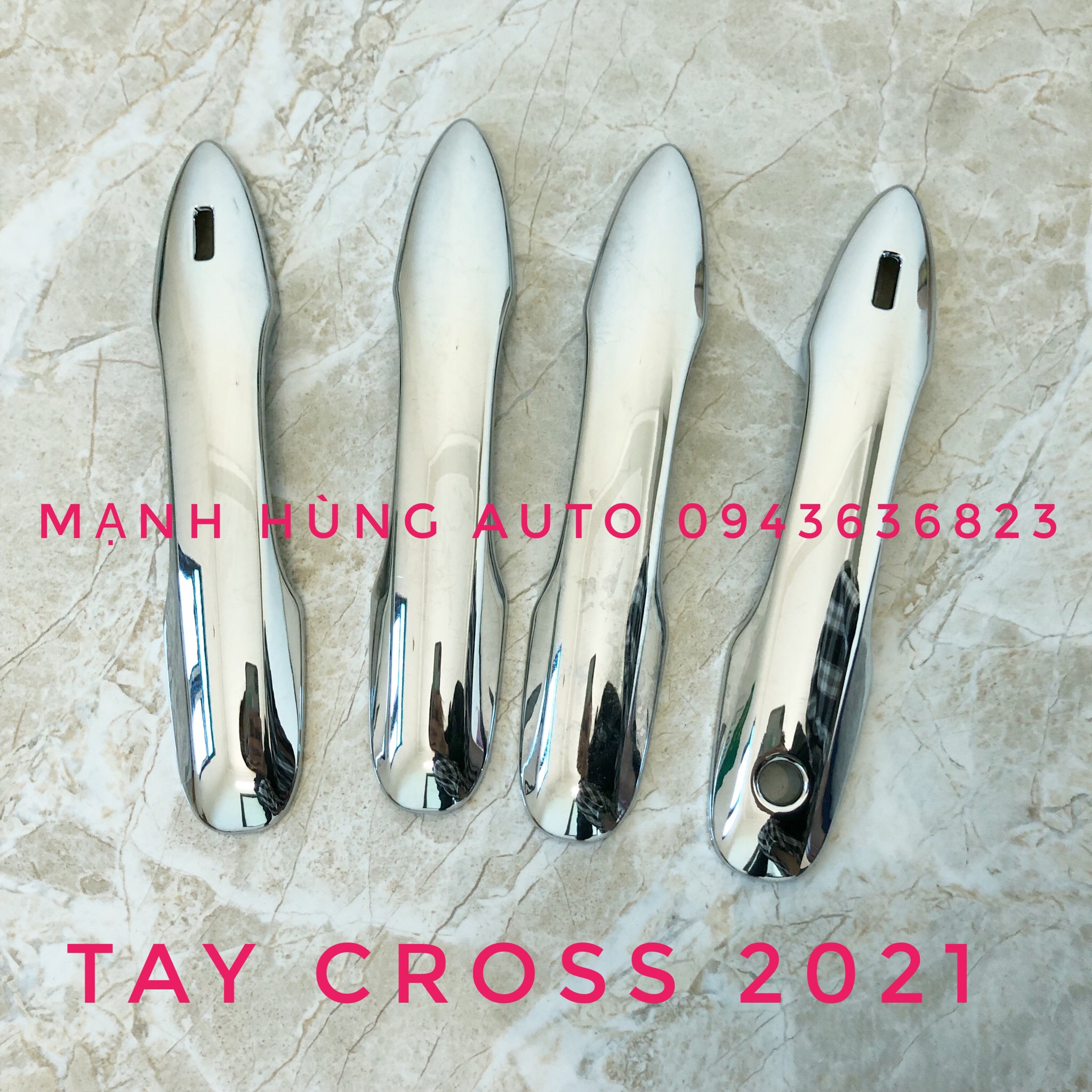 Ốp tay nắm, hõm cửa xe Toyota Corolla Cross 2020 mạ crom
