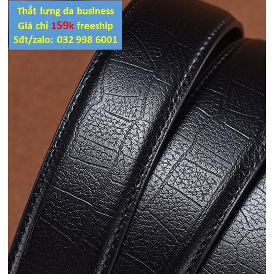 Dây thắt lưng da business